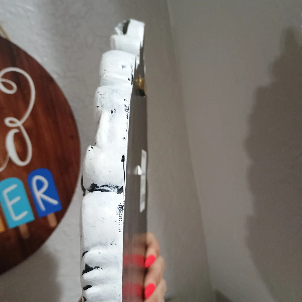 15" 3D Skeleton Woman Mirror Rose Picture Frame Halloween Roses Skull - Picture 4 of 5